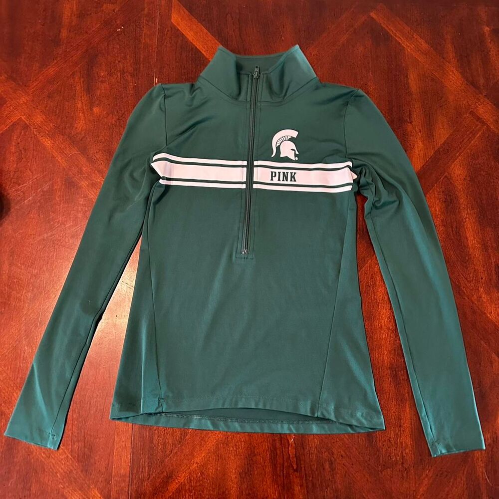 Victorias Secrets PINK Green and white Michigan State Spartans
